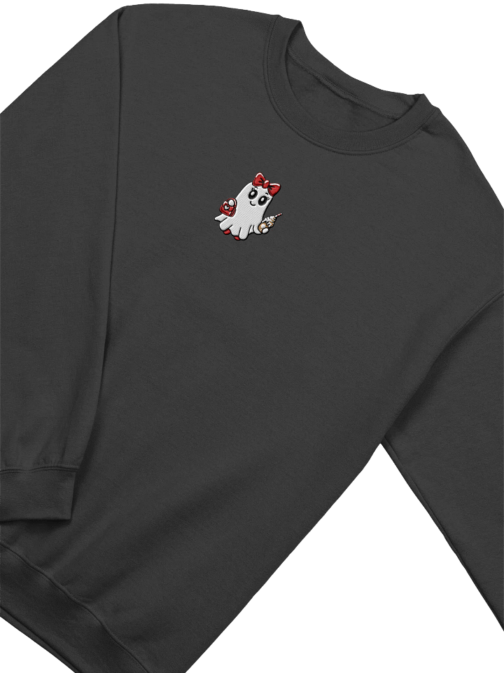 Stylish Ghost Embroidered Classic Crewneck Sweatshirt product image (2)