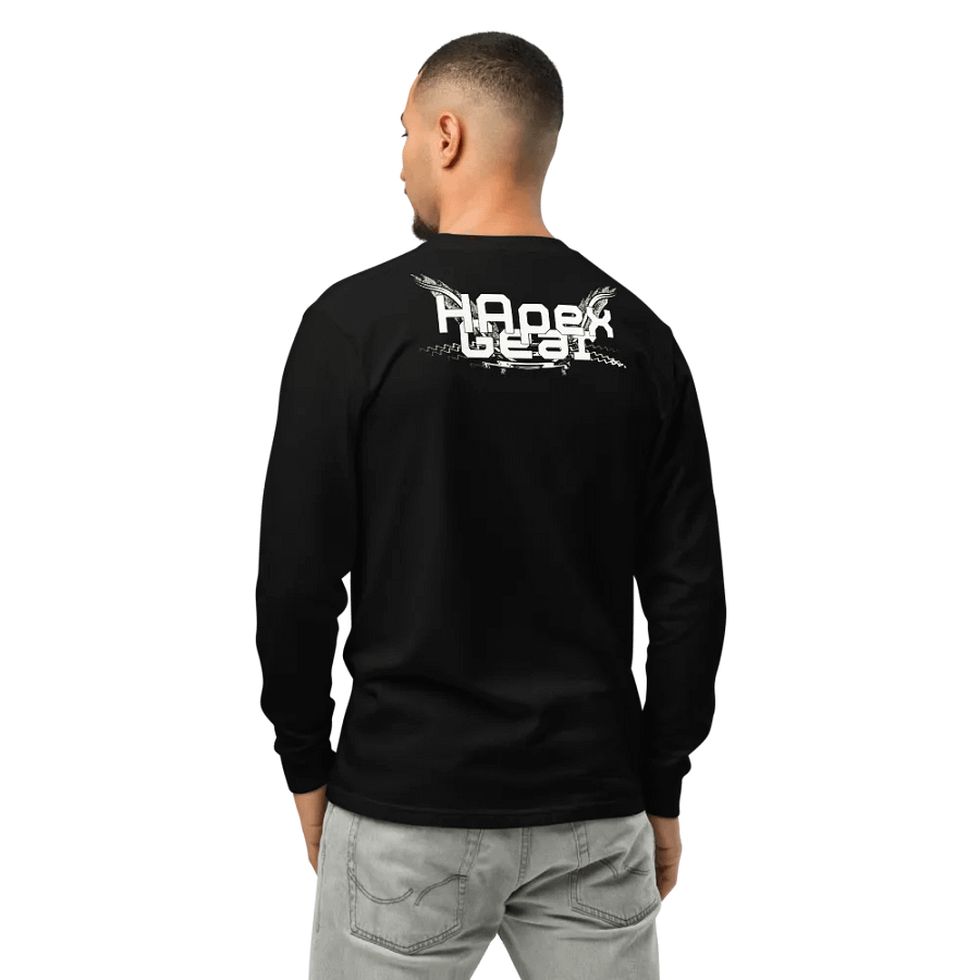Unisex Garment-Dyed Heavyweight Long Sleeve Shirt - White HApex Gear White Logo product image (3)