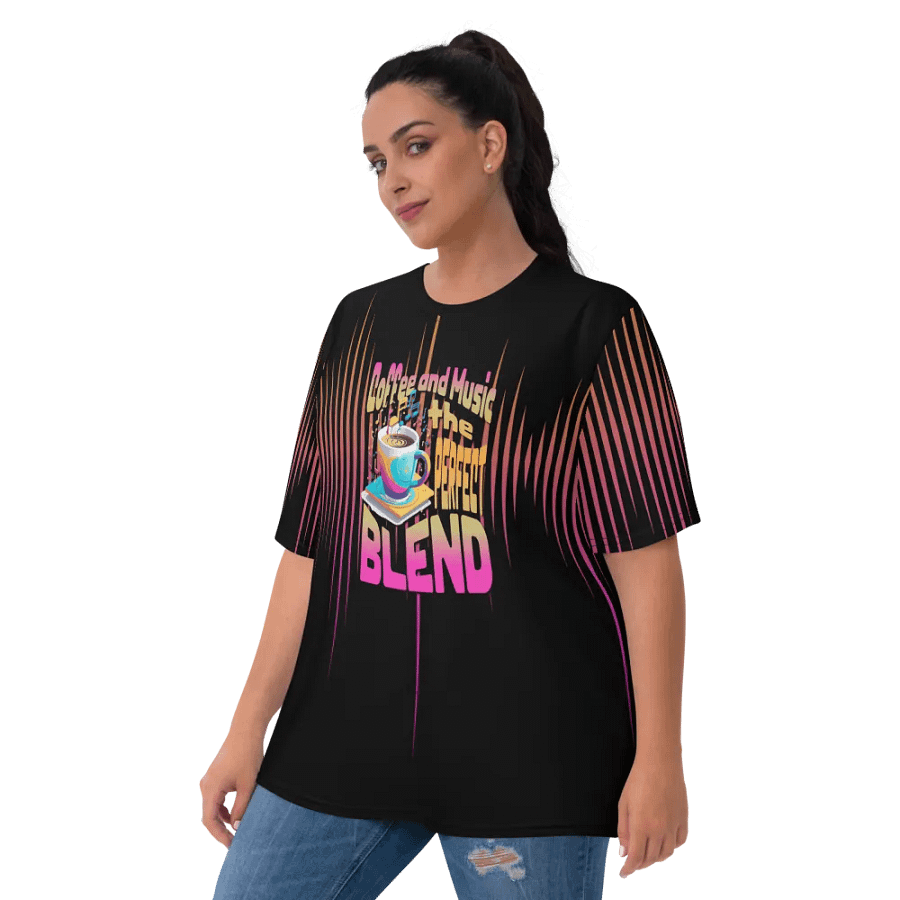 Coffee and Music the Perfect Blend All Over Print T-shirt product image (6)