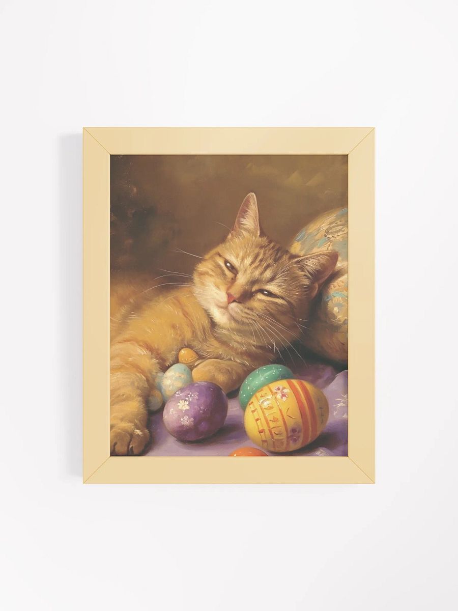Tranquil Easter Cat Framed Poster product image (8)