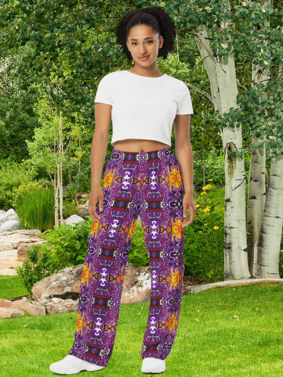 Purple Kaleidoscopic Dream Unisex Wide-Leg Pants product image (1)