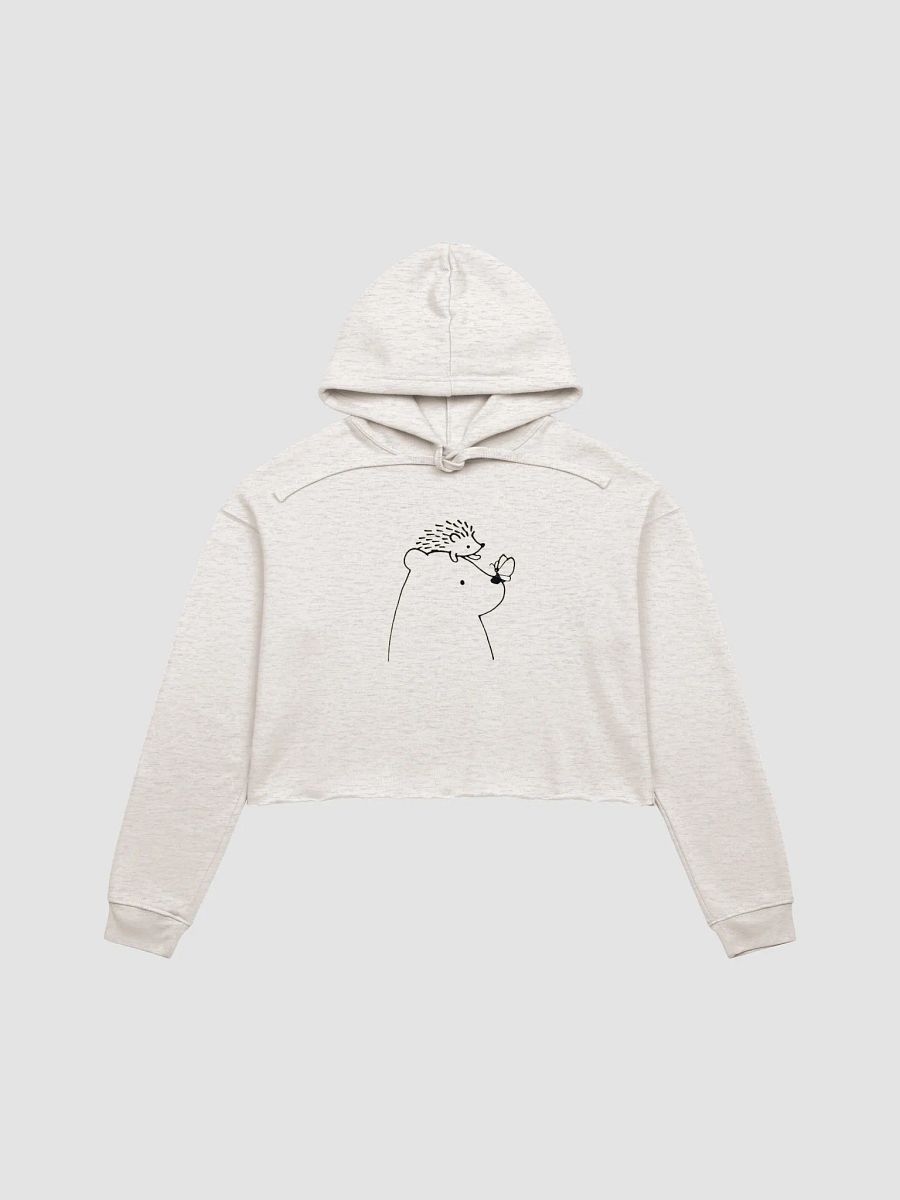 Cute Friends Bear And Hedgehog Cropped Hoodie product image (2)