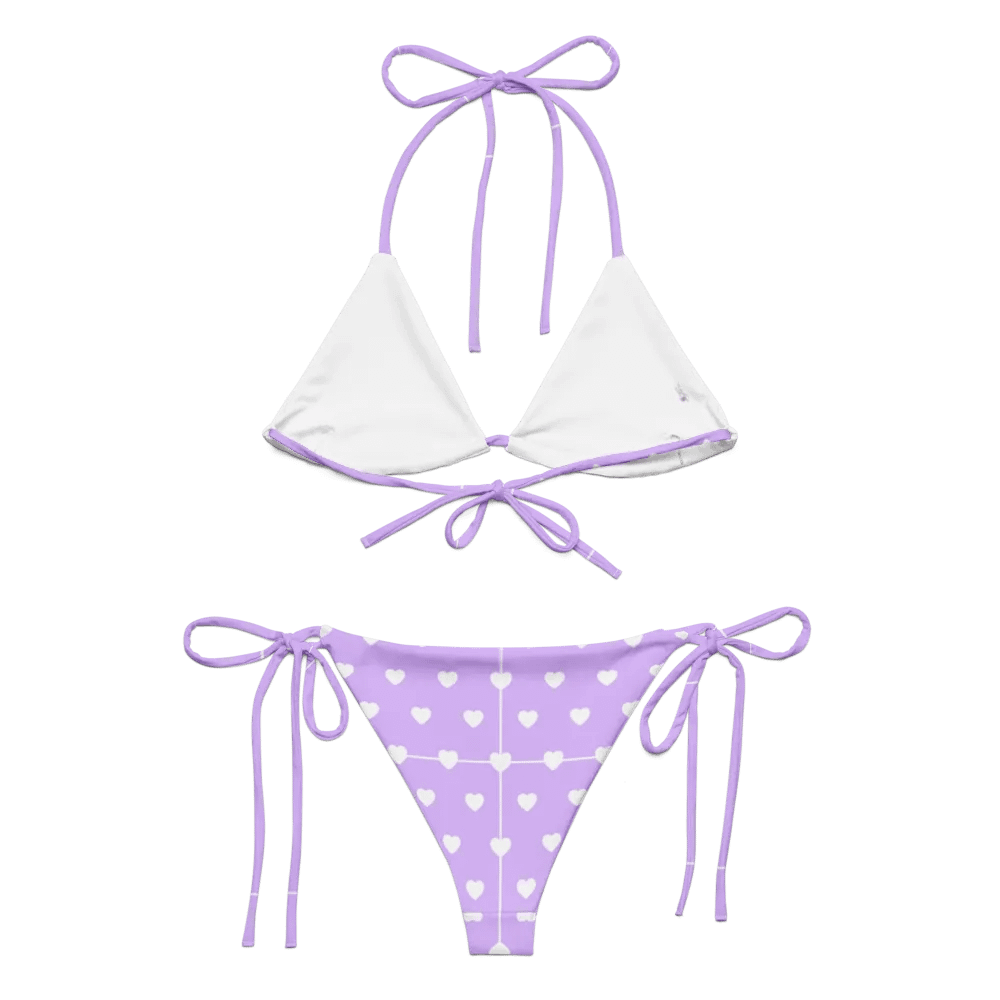 Pastel Heart Seamless Pattern String Bikini - v3 product image (5)