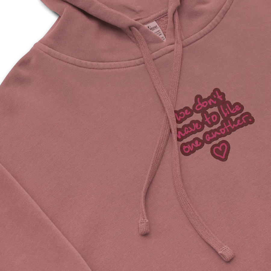 ONE ANOTHER (rose) embroidered pigment hoodie product image (1)