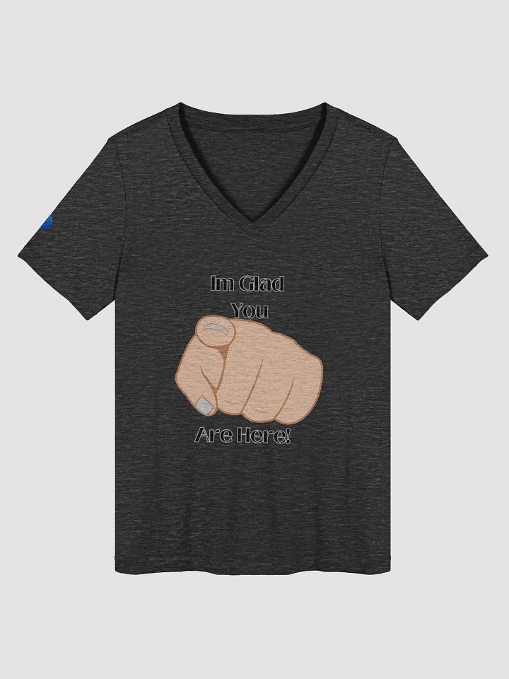 Im glad you are here! V neck T product image (3)