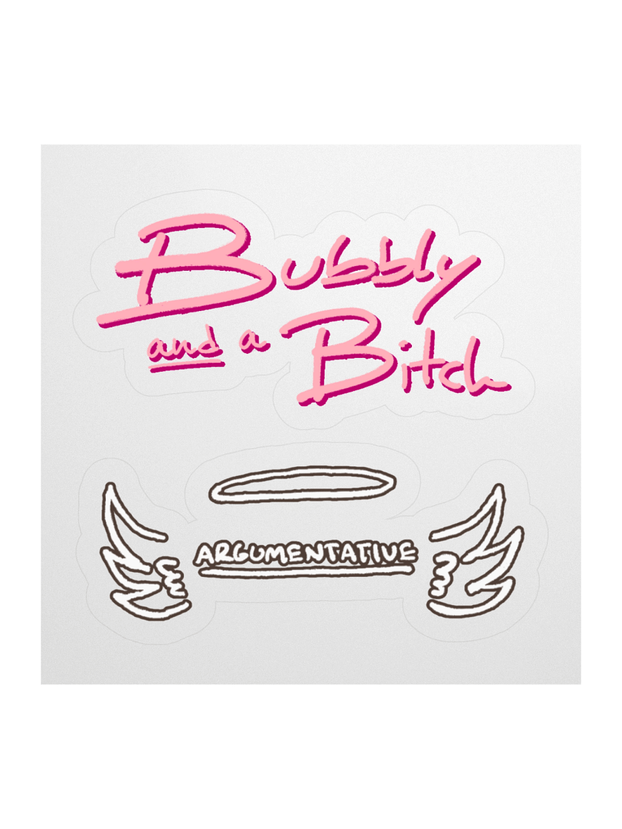Bubbly and a B pink shadow sticker pack product image (2)