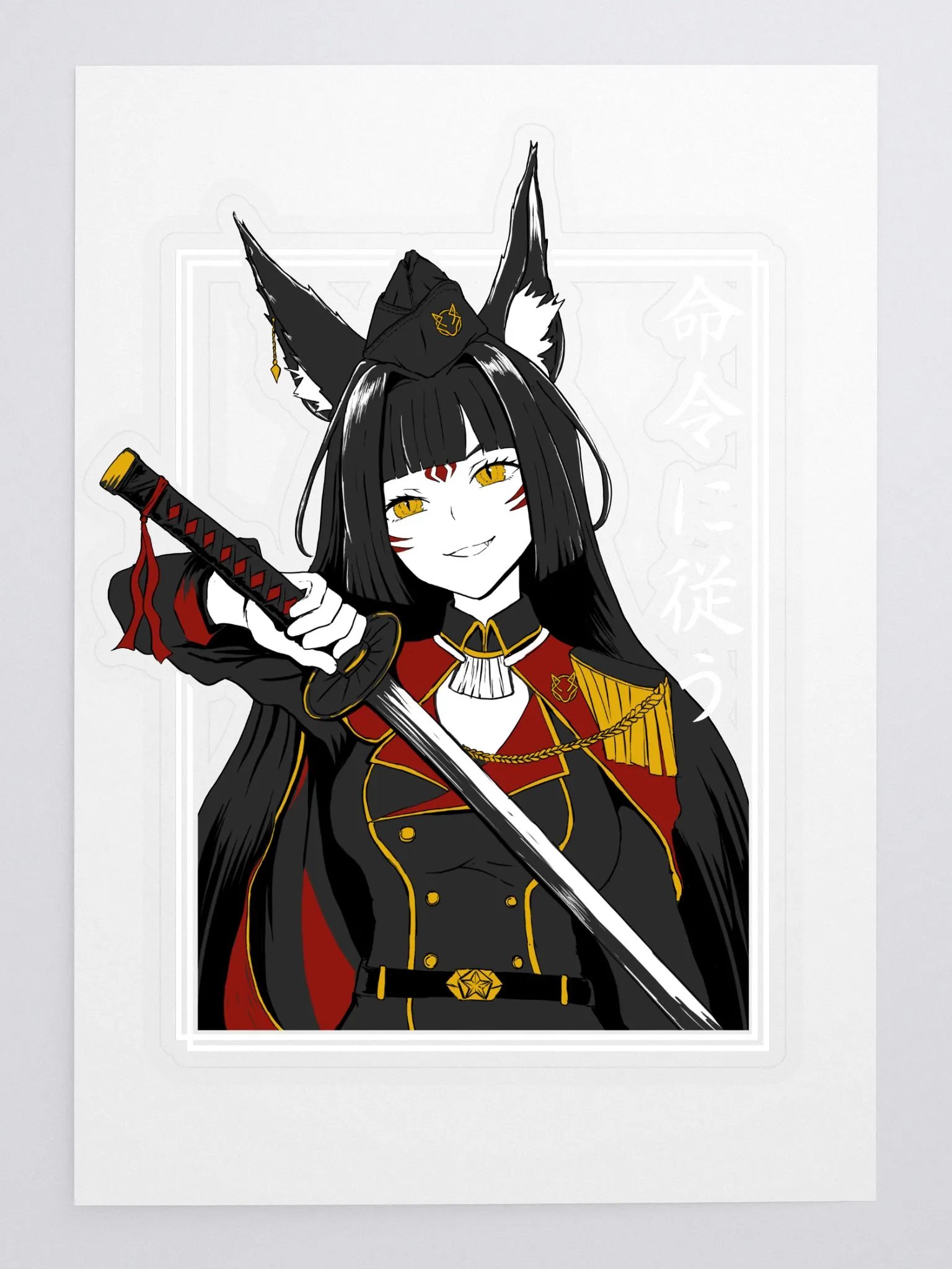 Fox Commander black sticker product image (1)