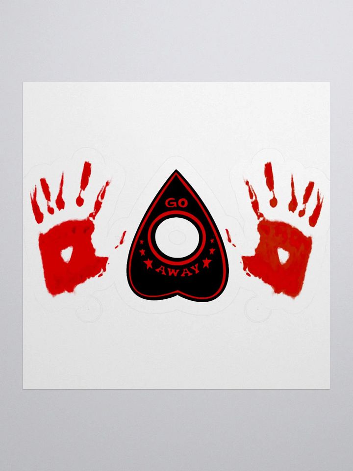 Go Away Obake LIMITED EDITION RED Sticker product image (2)