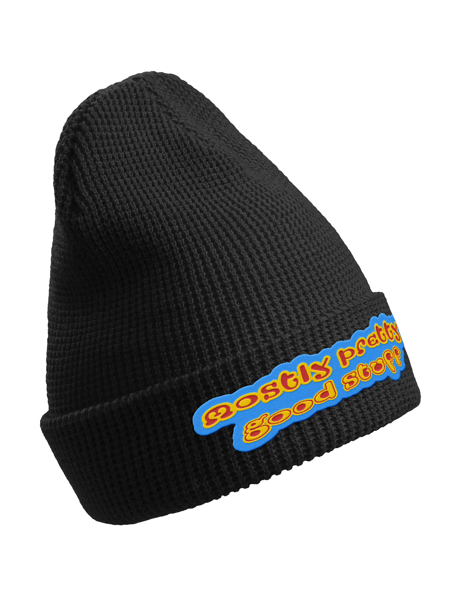 Mostly Pretty Good Stuff Logo Waffle Beanie product image (9)