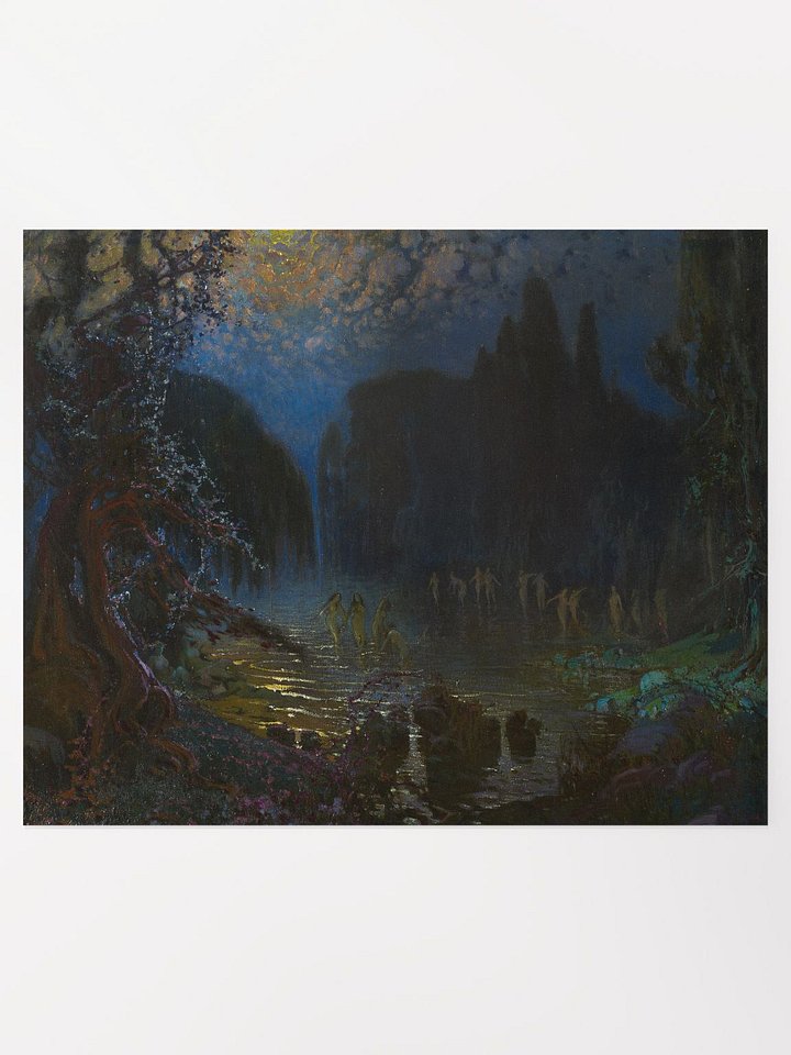 ''Nymphs Bathing'' by Antonio Muñoz Degrain Poster product image (1)