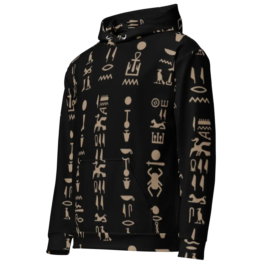 Isis Black Hieroglyphs Unisex Hoodie product image (2)