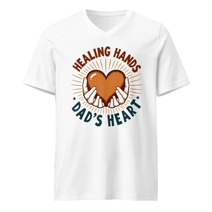 Healing Hands Dad's Heart V-Neck Tee product image (1)