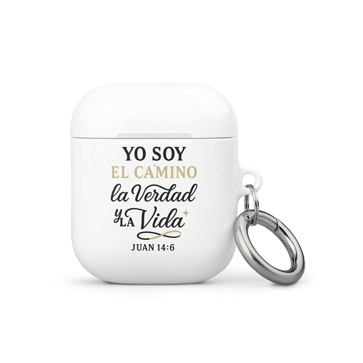 AirPods® Case – “Yo Soy el Camino, la Verdad y la Vida” – Spanish All-Over Design product image (1)