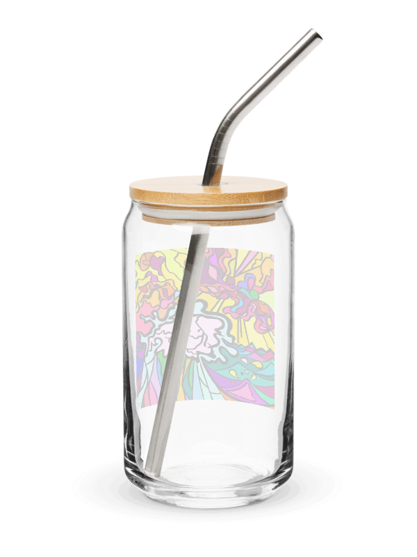 Vibrant Glass Can: A Fusion of Art and Function - Wave at Sunset product image (12)
