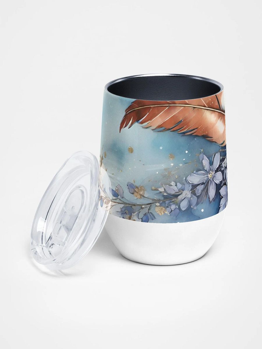 Feather Floral Watercolor Wine Tumbler product image (2)