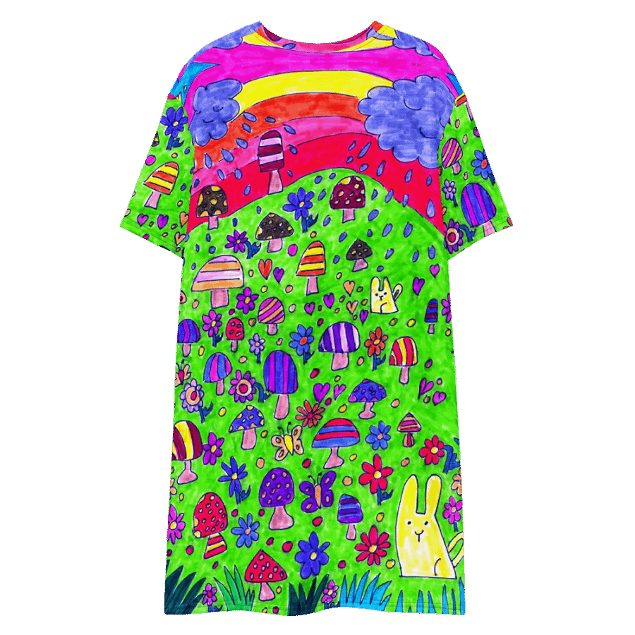 Abstract Nature's Doodle Art Ladies T Shirt Dress product image (7)