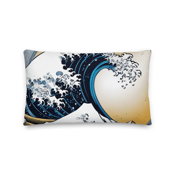 Japanese Rising Wave All-Over Premium Pillow product image (5)