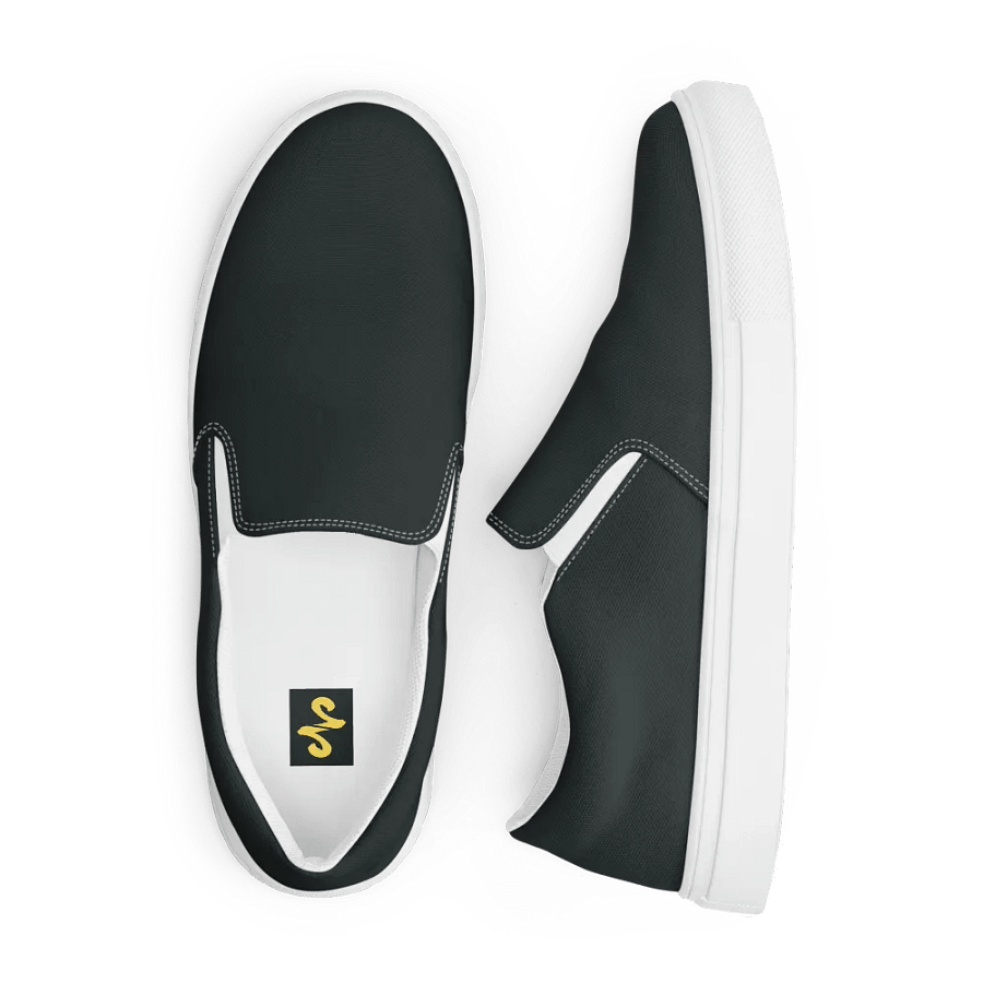Women's Slip-On Canvas Shoes - Charcoal Gray product image (2)
