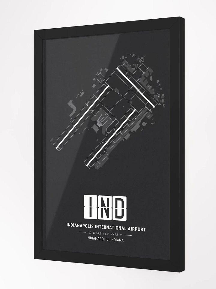 Framed Airport IND Premium Map On Matt Paper product image (2)