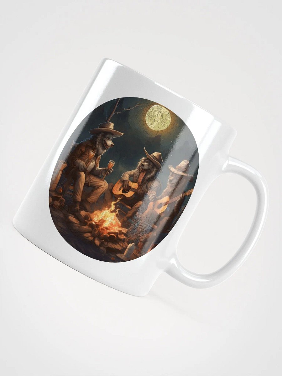 Cute Dogs enjoying a campfire and playing music product image (4)