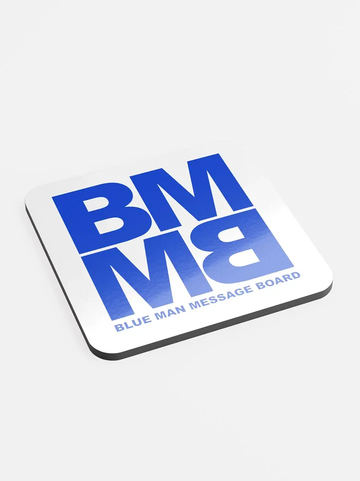 Blue Man Message Board Logo Glass Coaster product image (2)