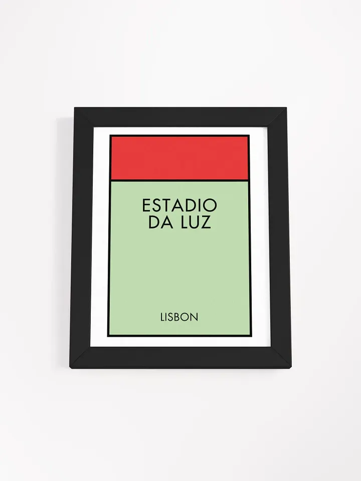 Estadio Da Luz Stadium Lisbon Monopoly Title Art Framed Print product image (2)