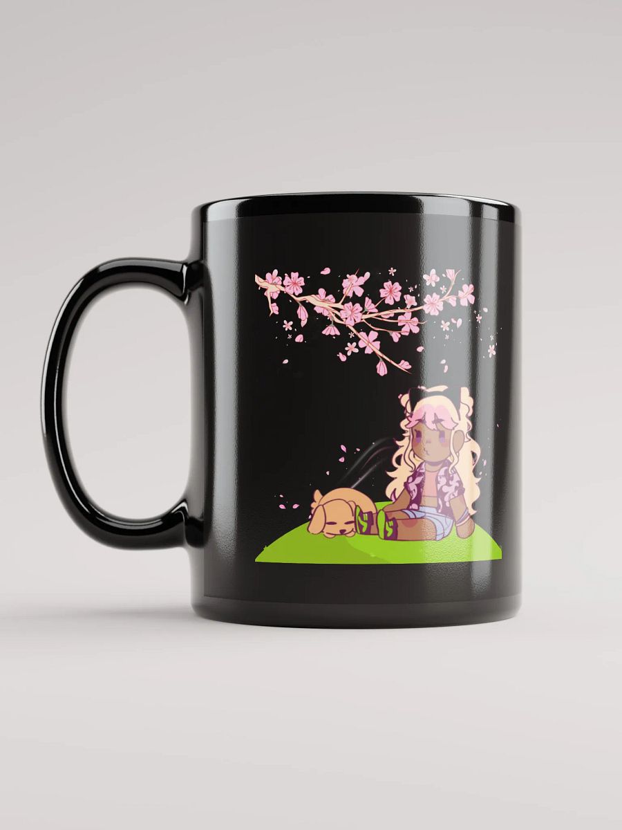 Mykah and Thor Sakura naps black mug product image (11)