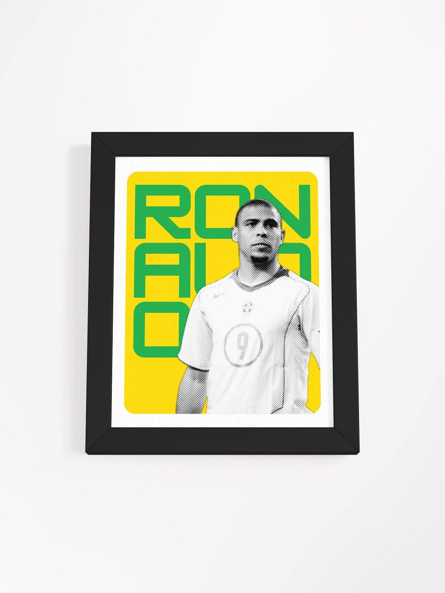 Ronaldo BW Brazil Name Art Framed Print product image (4)