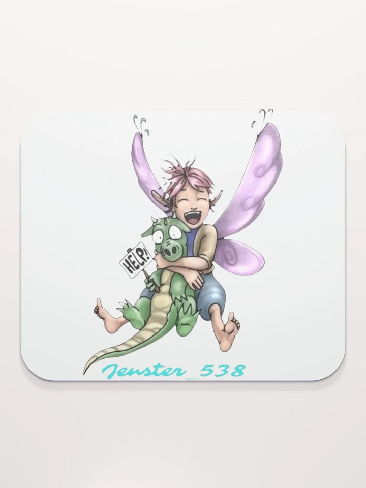 Whimsical Fairy and Dragon Mouse Pad product image (2)
