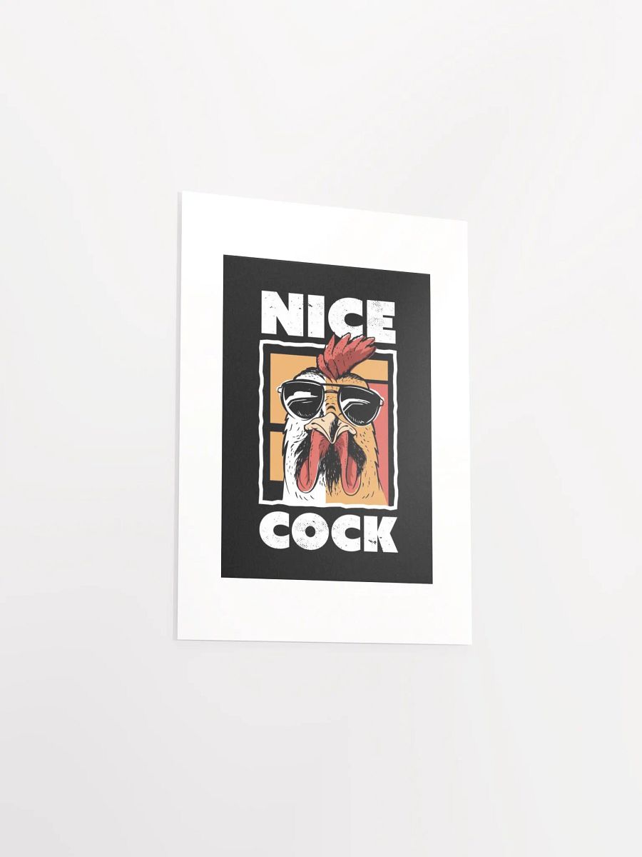 NICE COCK - Illustrated Rooster Poster product image (3)