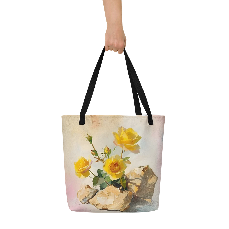 Tote Bag: Vintage Yellow Roses Flowers Floral Design product image (9)