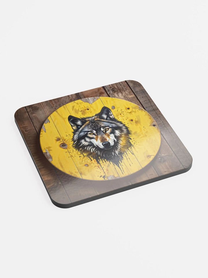Glossed Cork Coaster - Wolf product image (2)