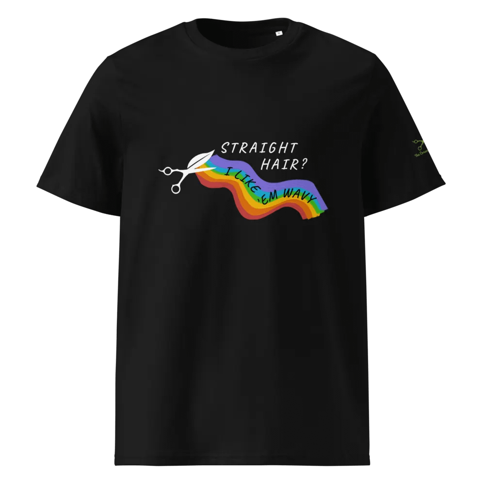 Straight Hair? I like 'em wavy! Pride Organic Tee product image (1)