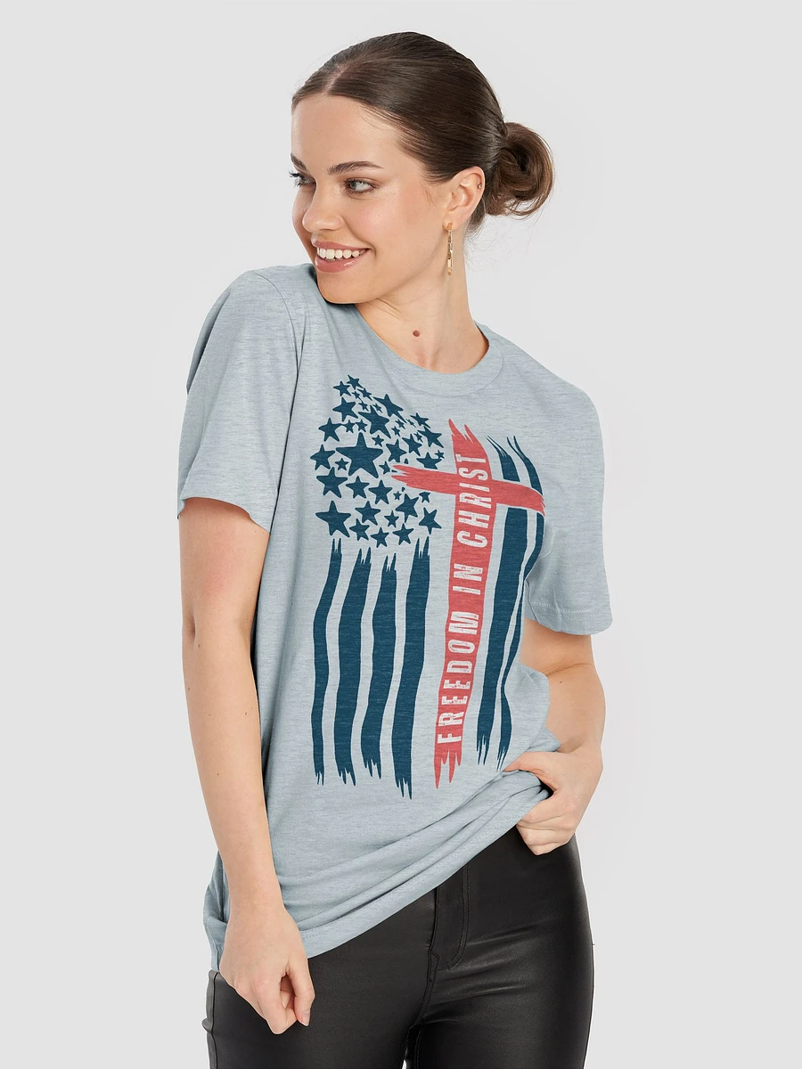 Freedom In Christ American Flag T-Shirt product image (7)