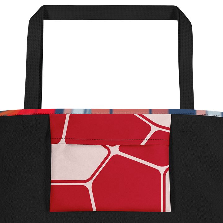 Large Tote Bag w/ Pocket-☕ "Warm Whiskers & Holiday Sips" product image (2)