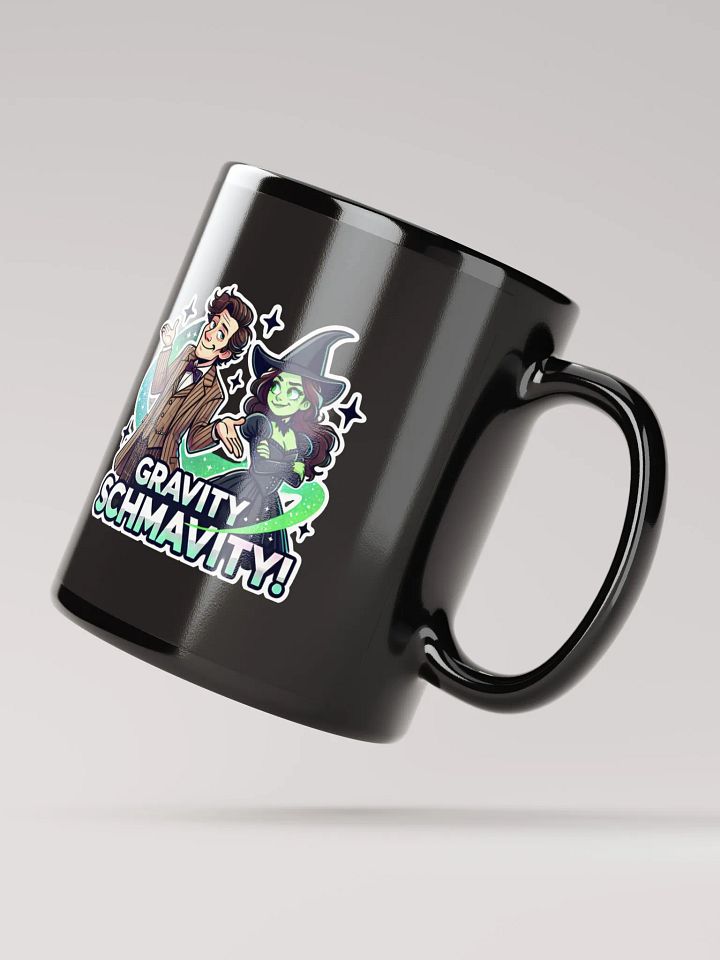 Defying Gravity Schmavity Mug – Black Glossy Doctor Who x Wicked Coffee Cup product image (2)