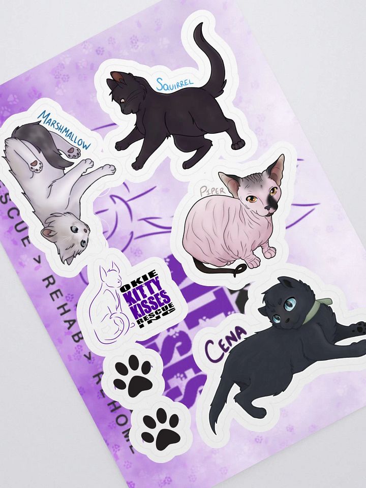 Cats of OKKR sticker sheet - Set 1 product image (1)