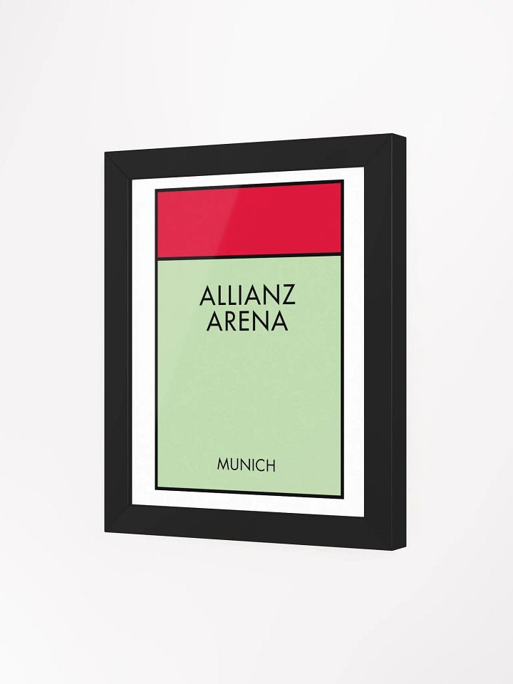 Allianz Arena Stadium Munich Monopoly Title Art Framed Print product image (2)
