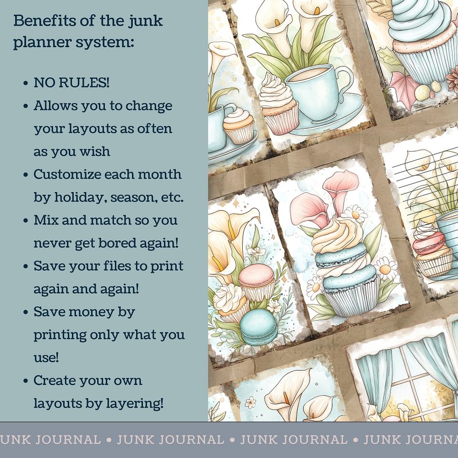 Macaron Lillies - Printable Journal Pages V6 product image (4)