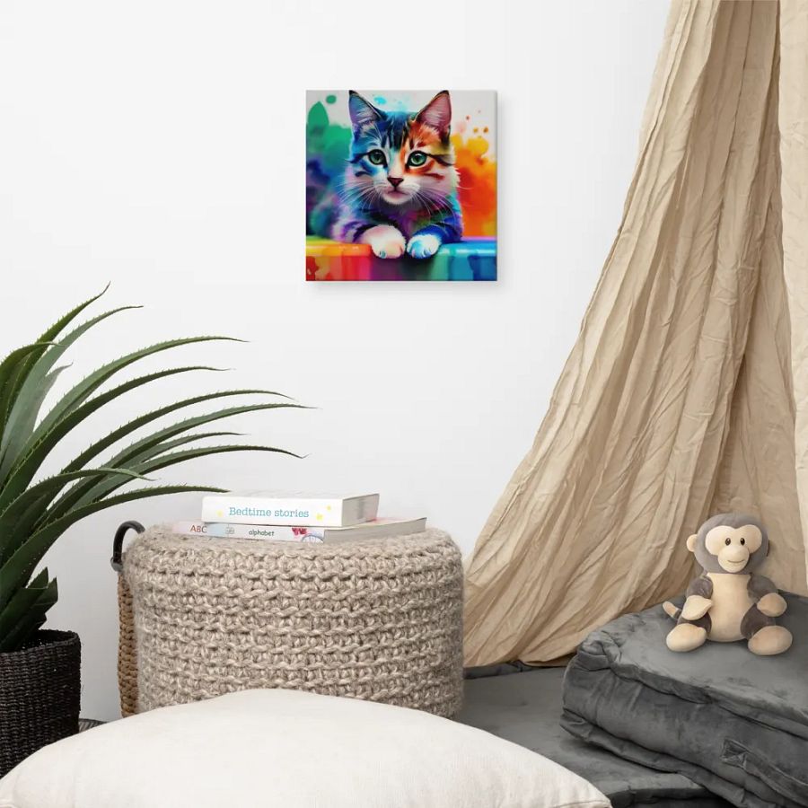 Cute Cat Digital Painting - v15 product image (7)