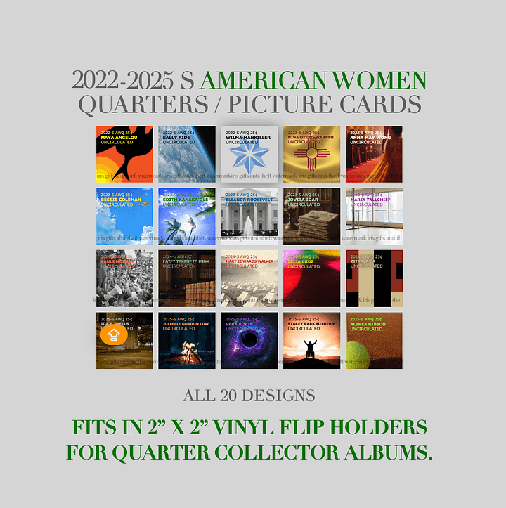 2022-2025 / San Francisco / American Women Quarters / Printable Picture Cards product image (1)