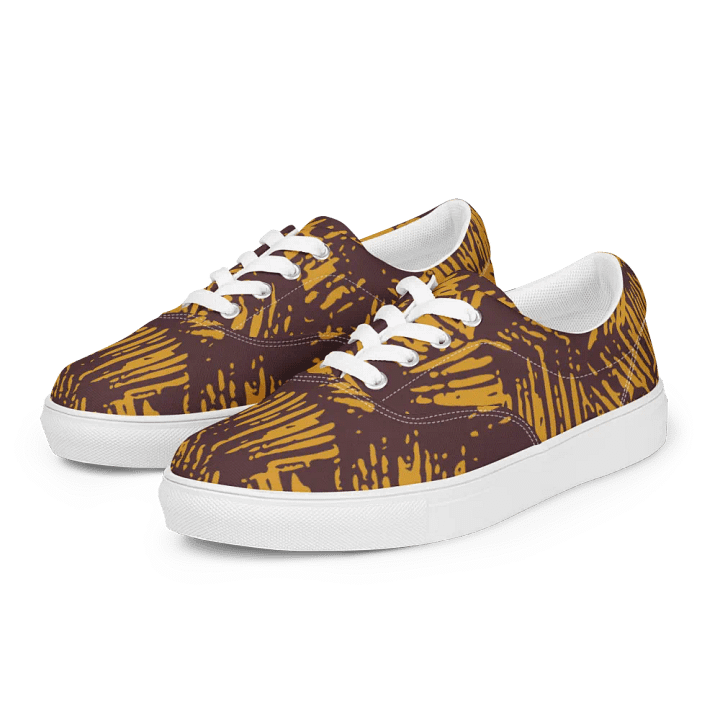 Golden Maze Lace-Up Canvas Shoes product image (2)