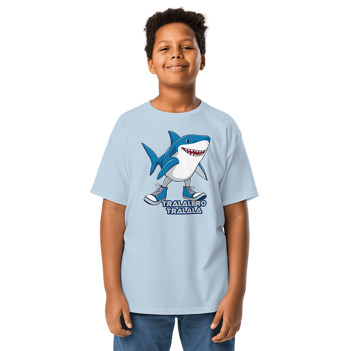 Tralalero Tralala Cartoon Shark – Kids Tee product image (4)