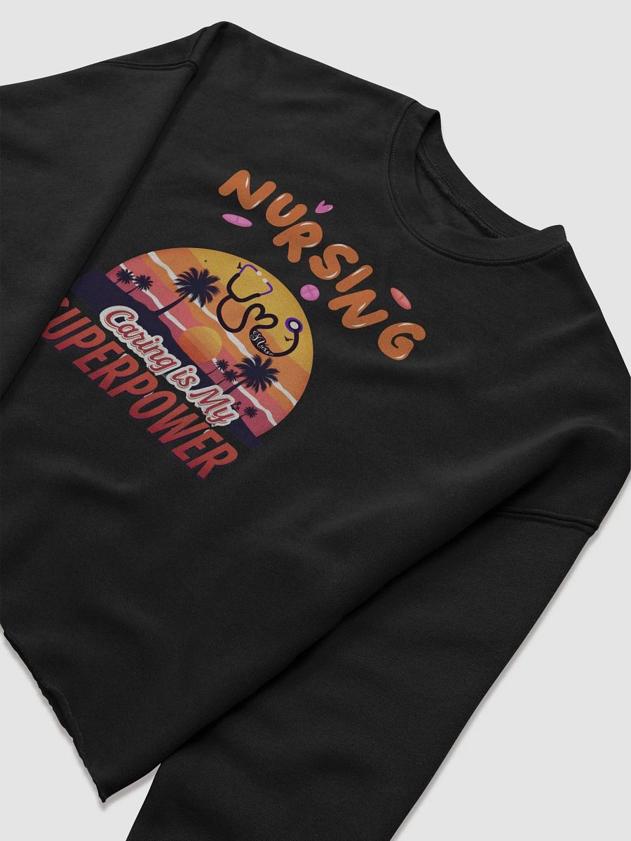 Caring Superpower Sunset Crop Sweatshirt product image (13)