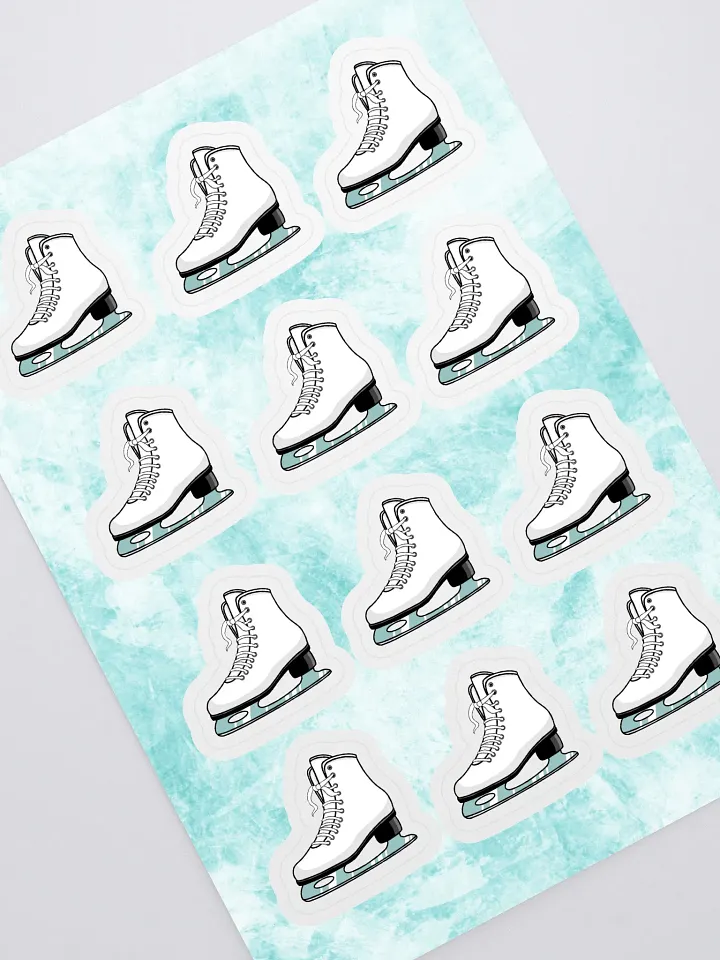 White Ice Skates Sticker Sheet product image (1)