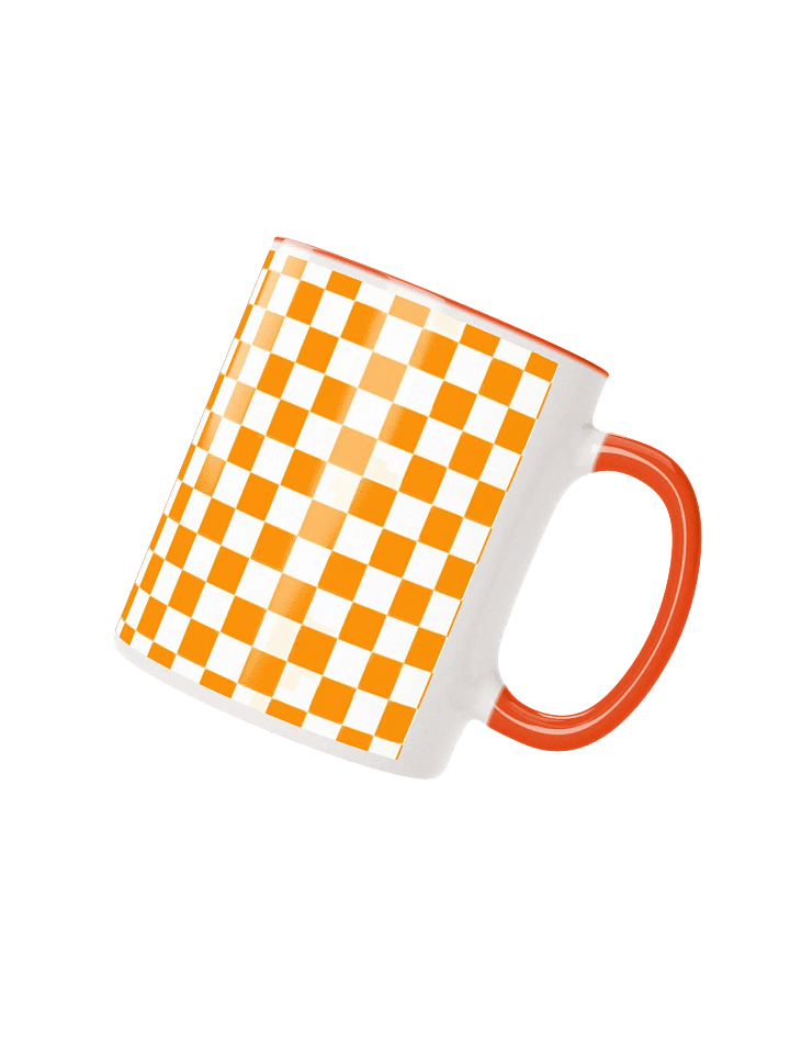 Checkered! Orange and White Checkers Mug product image (24)