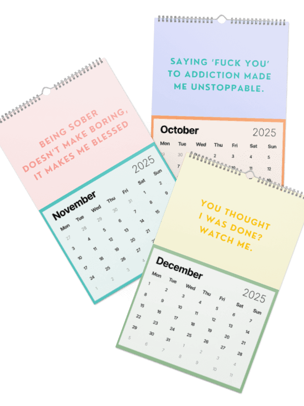 Sobriety Calendar 2025 Funny Sober Sayings product image (2)