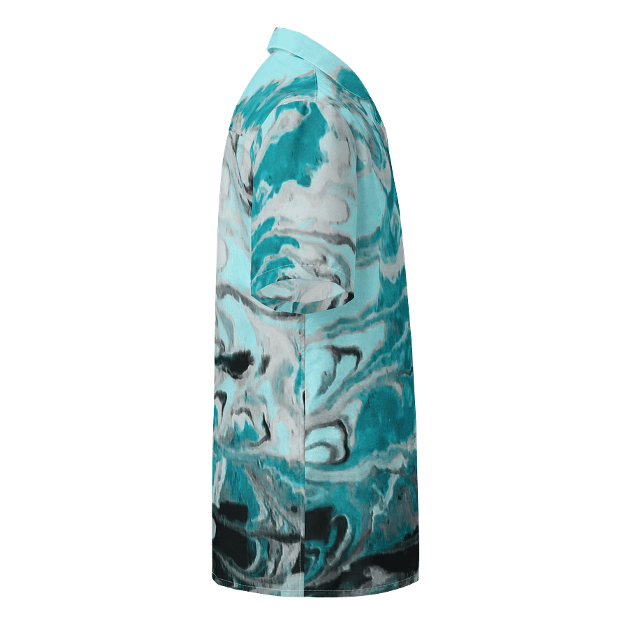 Fluid Turquoise Art hawaiian Shirt product image (4)