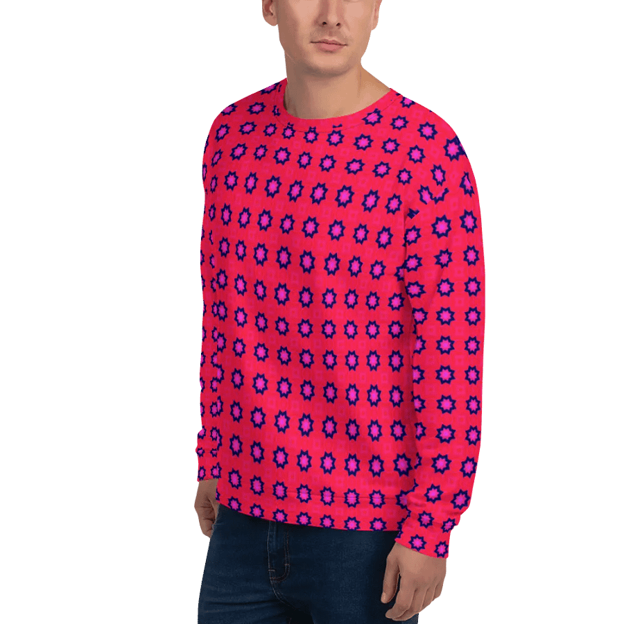Abstract Red Unisex All Over Print Sweatshirt product image (6)