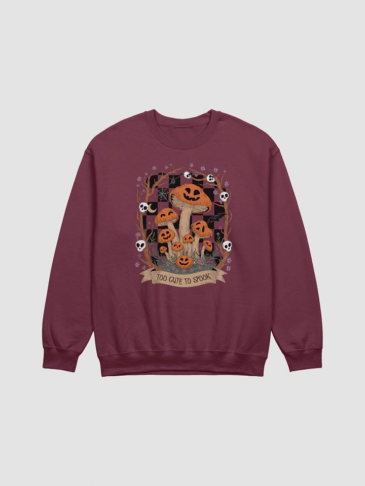 Too Cute To Spooky Halloween Mushrooms Long Sleeve Unisex Sweatshirt Top product image (1)